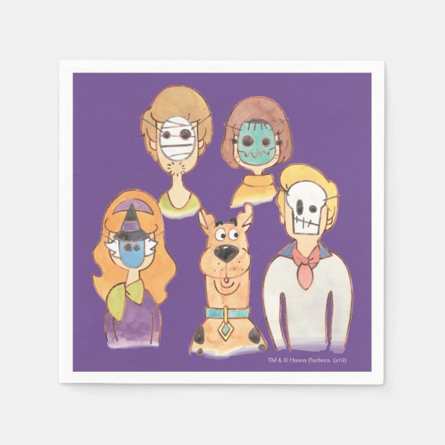Scooby-Doo | Våra Halloween-masker Pappersservett (Framsidan)