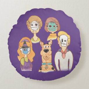 Scooby-Doo   Våra Halloween-masker Rund Kudde