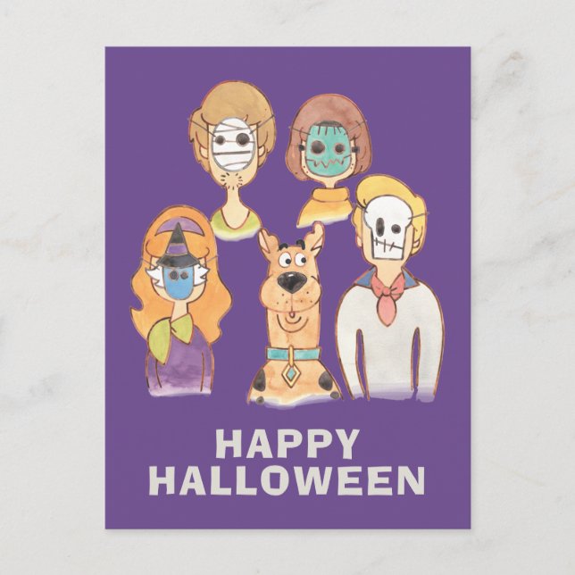 Scooby-Doo | Våra Halloween-masker Vykort (Framsida)