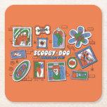 Scooby-Doo Wall of Halloween Picture Frames Underlägg Papper Kvadrat<br><div class="desc">Check out this spooky wall of hanging picture frames over a brick wall! Grab this graphic for your own wall on an art print,  or enjoy on a cozy blanket. Shop this graphic on even more customizable Zazzle gifts!</div>