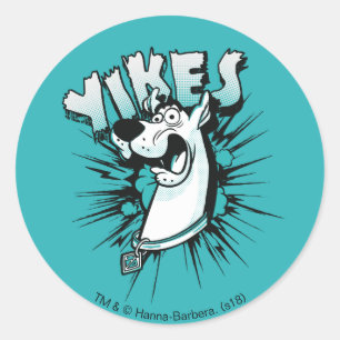 Scooby-Doo "Yikes"! Raster Runt Klistermärke