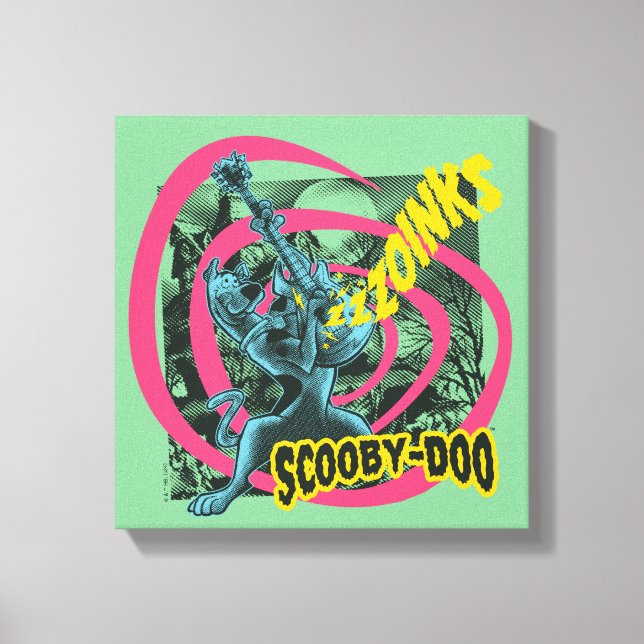 Scooby-Doo Zoinks Punk Guitar Graphic Canvastryck (Framsida)