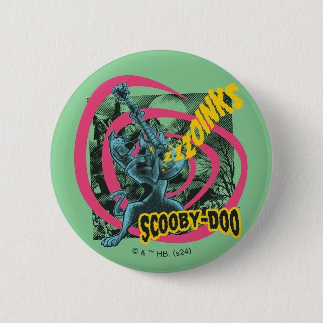Scooby-Doo Zoinks Punk Guitar Graphic Knapp (Framsida)