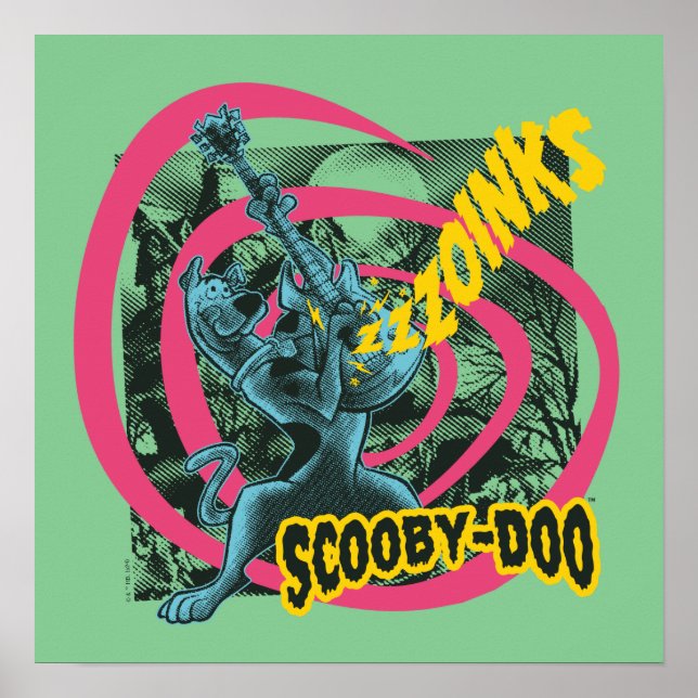 Scooby-Doo Zoinks Punk Guitar Graphic Poster (Framsidan)