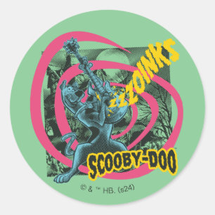 Scooby-Doo Zoinks Punk Guitar Graphic Runt Klistermärke
