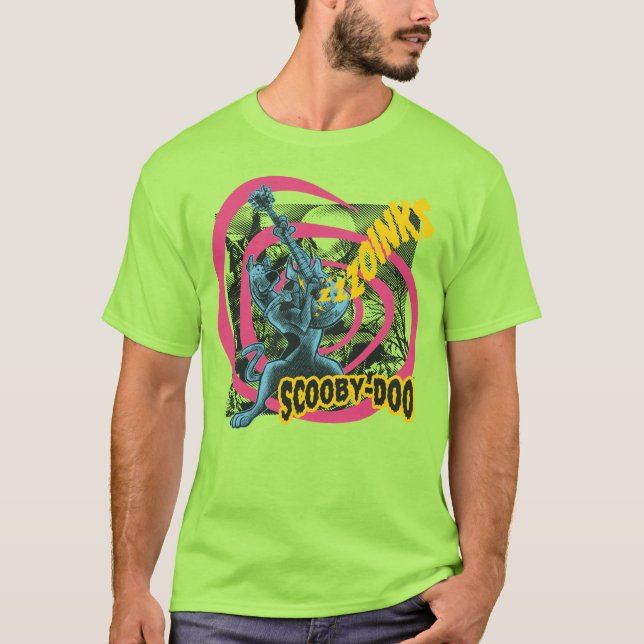 Scooby-Doo Zoinks Punk Guitar Graphic T Shirt (Framsida)