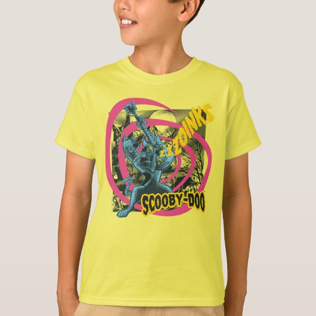 Scooby-Doo Zoinks Punk Guitar Graphic T Shirt (Framsida)