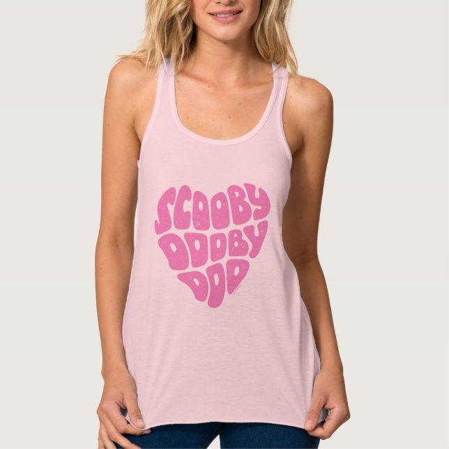 Scooby Dooby Doo Heart Linne Med Racerback (Framsida)
