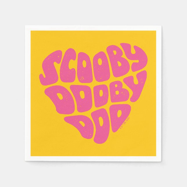 Scooby Dooby Doo Heart Pappersservett (Framsidan)