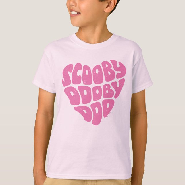 Scooby Dooby Doo Heart T Shirt (Framsida)