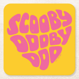 Scooby Dooby Doo Heart Underlägg Papper Kvadrat