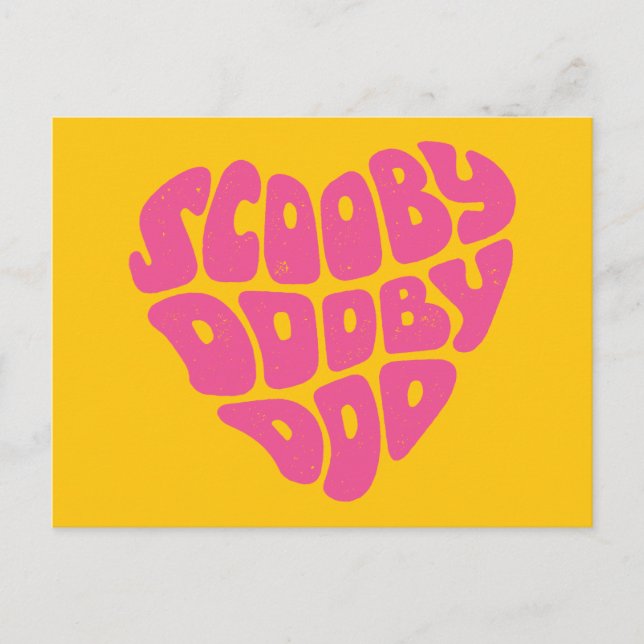 Scooby Dooby Doo Heart Vykort (Framsida)