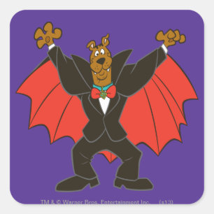 Scooby Dracula Fyrkantigt Klistermärke