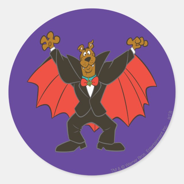Scooby Dracula Runt Klistermärke (Framsida)