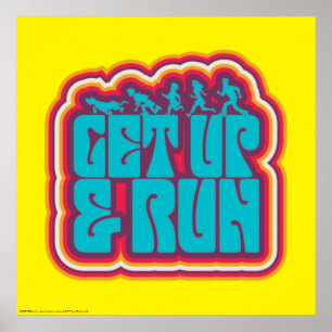 Scooby och Gang-grafiken "Get Up & Springa" Poster