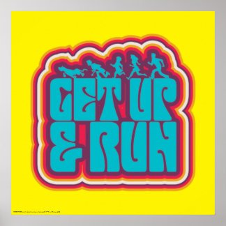 Scooby och Gang-grafiken "Get Up & Springa" Poster