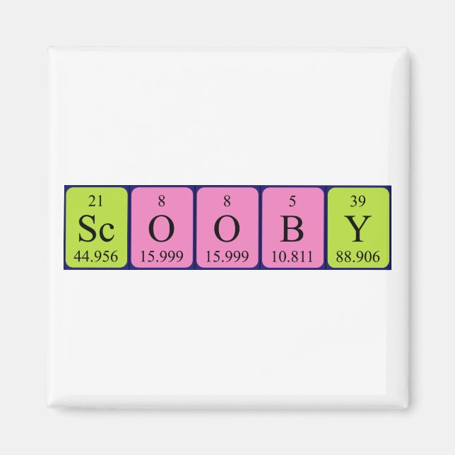 Scooby Perioby bord namn magnet (Framsidan)