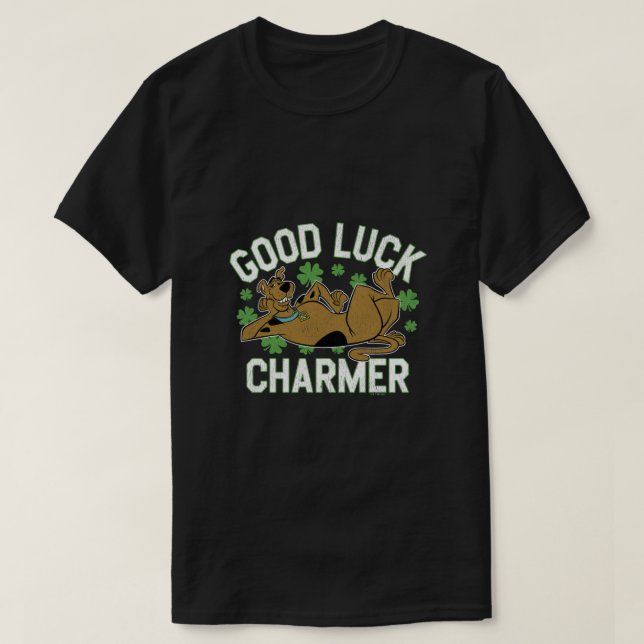 ScoobyDoo St patricks day Lycka till Charmer Long  T Shirt (Design framsida)