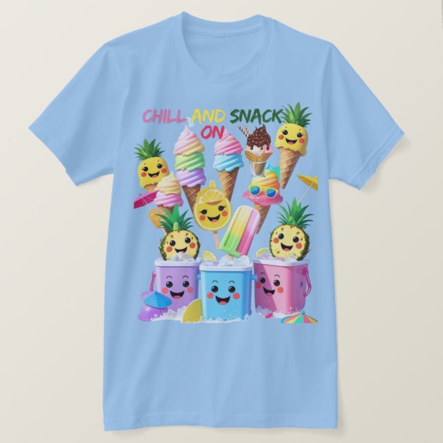Scoop, Sip, Smile – Sommar-glädje T-shirt (Design framsida)