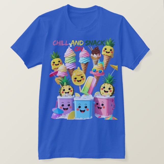 Scoop, Sip, Smile – Sommar-glädje T-shirt (Design framsida)