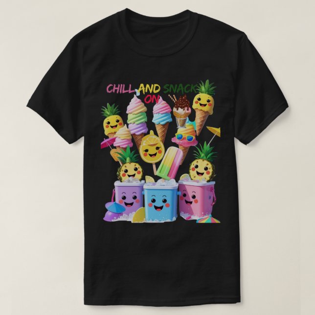 Scoop, Sip, Smile – Sommar-glädje-Top T Shirt (Design framsida)