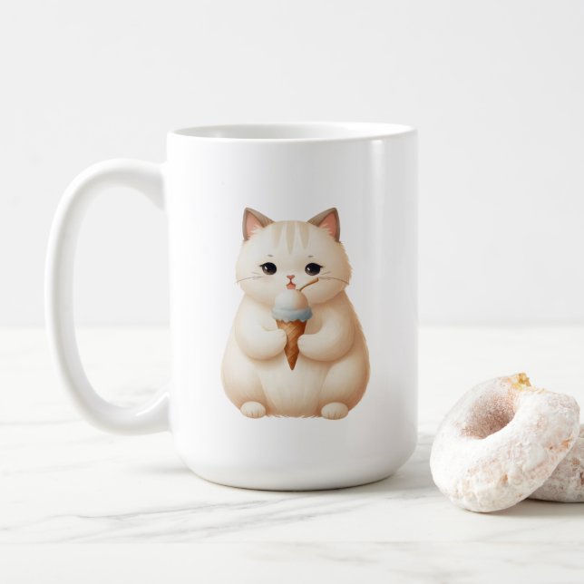 Scoop & Snuggles Ice Cream Cone Kitten Kaffemugg (Med munk)
