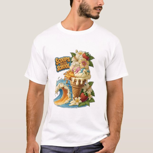 Scoops Before School Tropisk Isglassvåg T Shirt (Framsida)