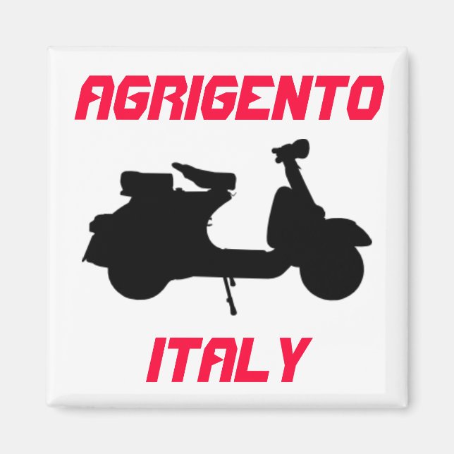 Scooter, Agrigento, Italien Magnet (Framsidan)
