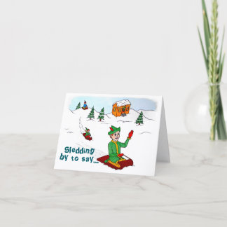 Scooter älgen julkort tack kort