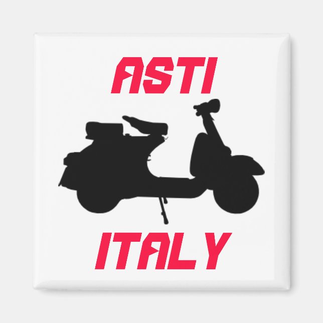 Scooter, Asti, Italien Magnet (Framsidan)