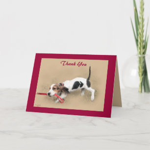 Scooter...Basset Hound Puppy...Tack!...kort. Tack Kort