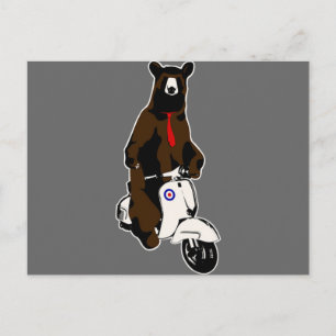 Scooter Bear Vykort