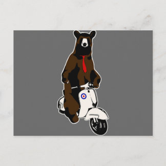 Scooter Bear Vykort