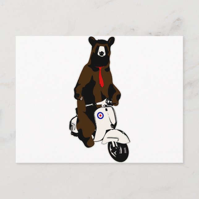 Scooter Bear Vykort (Framsida)