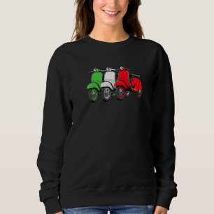 Scooter Bike Motorcykel italiensk Flagga Moped Old T Shirt