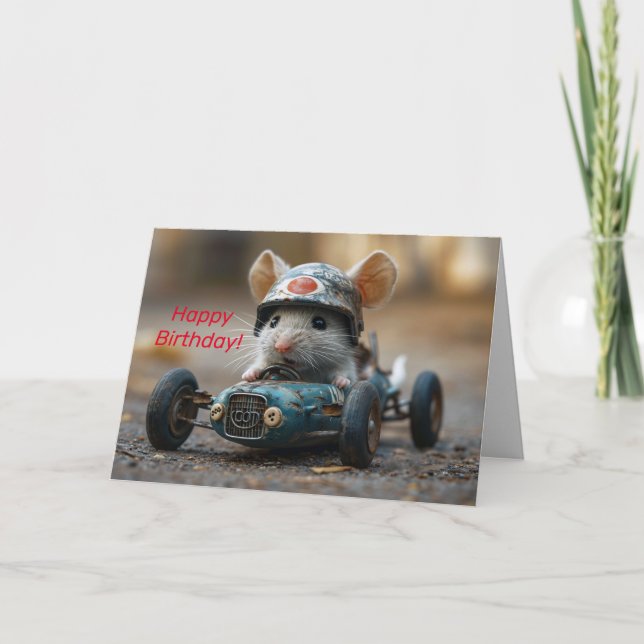 SCOOTER BIRTHDAY CARD TACK KORT (Framsida)