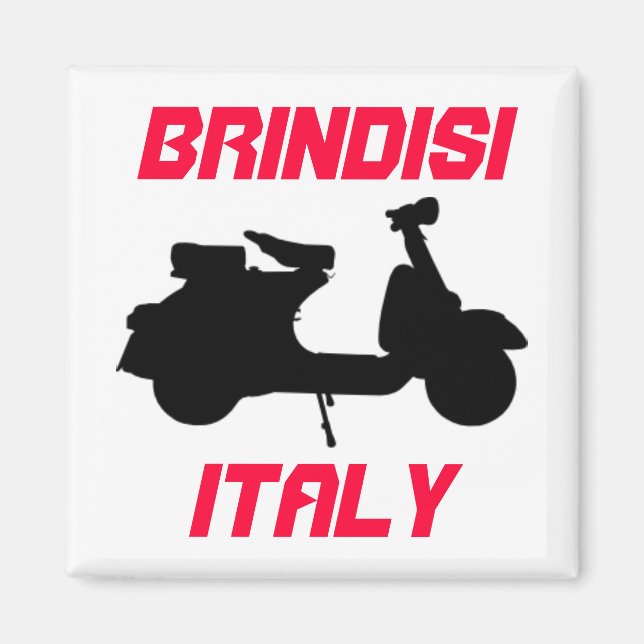 Scooter, Brindisi, Italien Magnet (Framsidan)