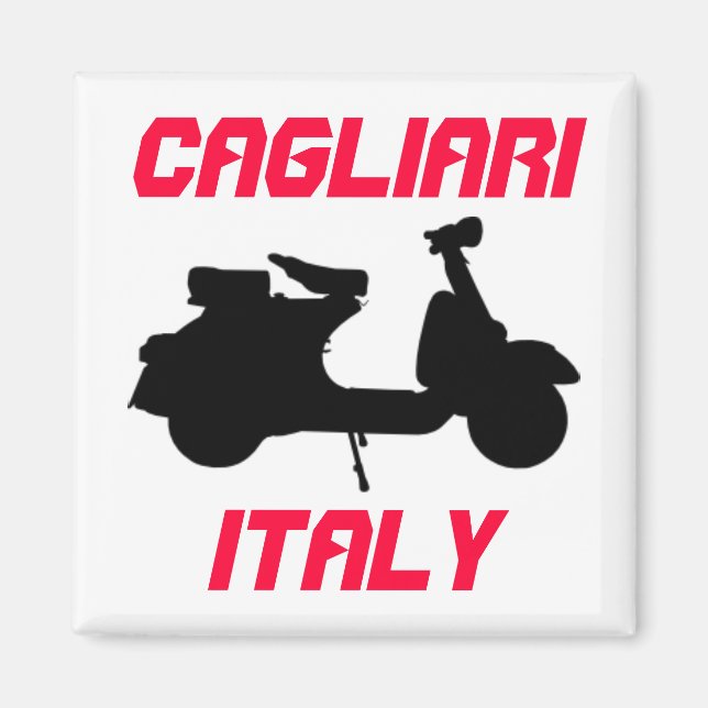 Scooter, Cagliari, Italien Magnet (Framsidan)
