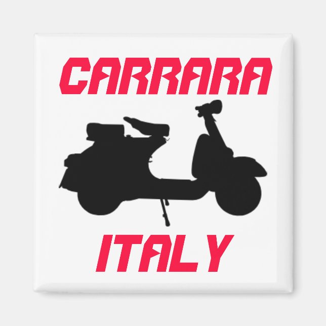 Scooter, Carrara, Italien Magnet (Framsidan)