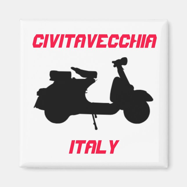 Scooter, Civitavecchia, Italien Magnet (Framsidan)
