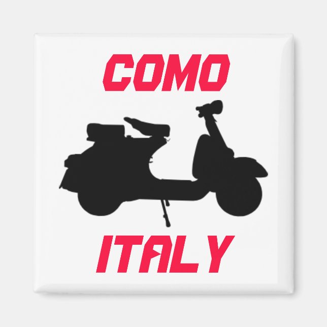 Scooter, Como, Italien Magnet (Framsidan)