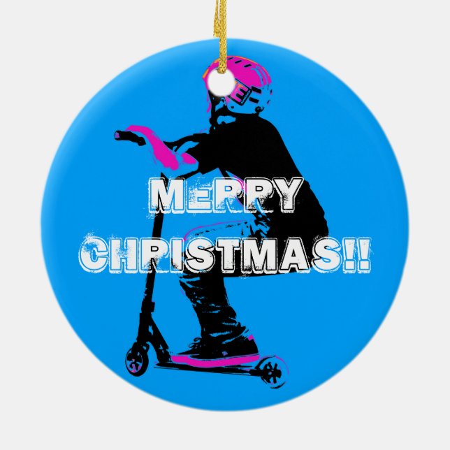 Scooter Cruiser - Scooter Boy Julgransprydnad Keramik (Baksidan)