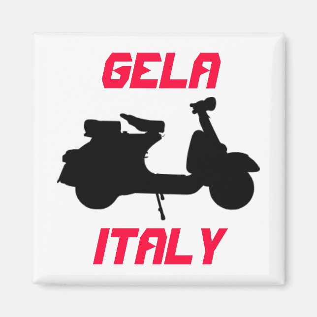Scooter, Gela, Italien Magnet (Framsidan)