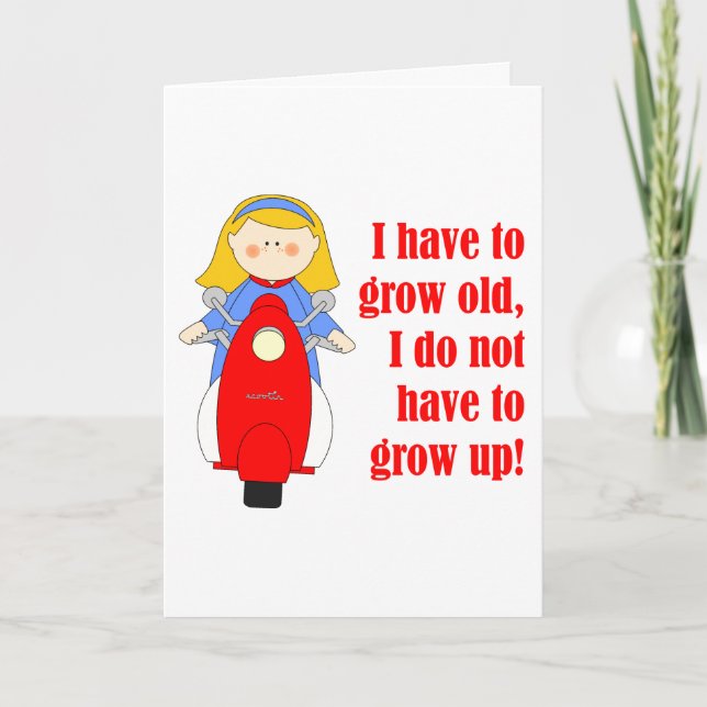 Scooter Girl Birthday Kort (Framsida)