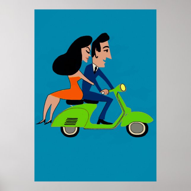 Scooter Girl, lägg till text Poster (Framsidan)