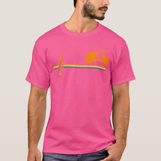 Scooter Heartslag Throwback T Shirt (Framsida)
