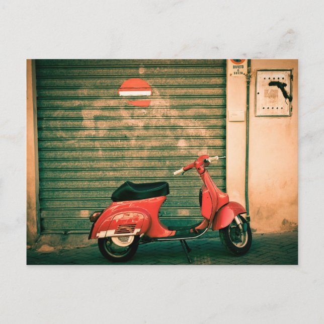 Scooter i Italien Vykort (Framsida)