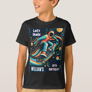 Scooter Jump Zon Skateboarding 13:e födelsedagen T Shirt