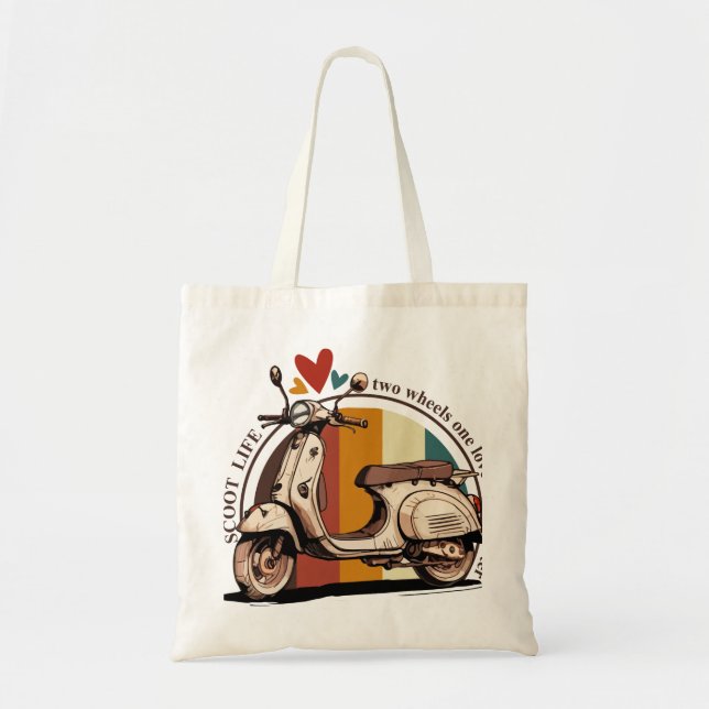 Scooter Life Tote Bag Tygkasse (Framsidan)