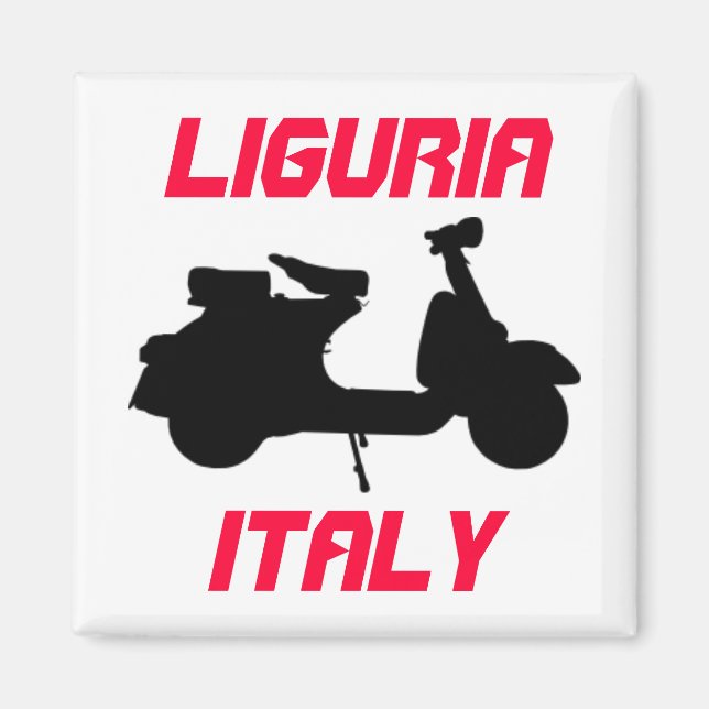 Scooter, Ligurien, Italien Magnet (Framsidan)